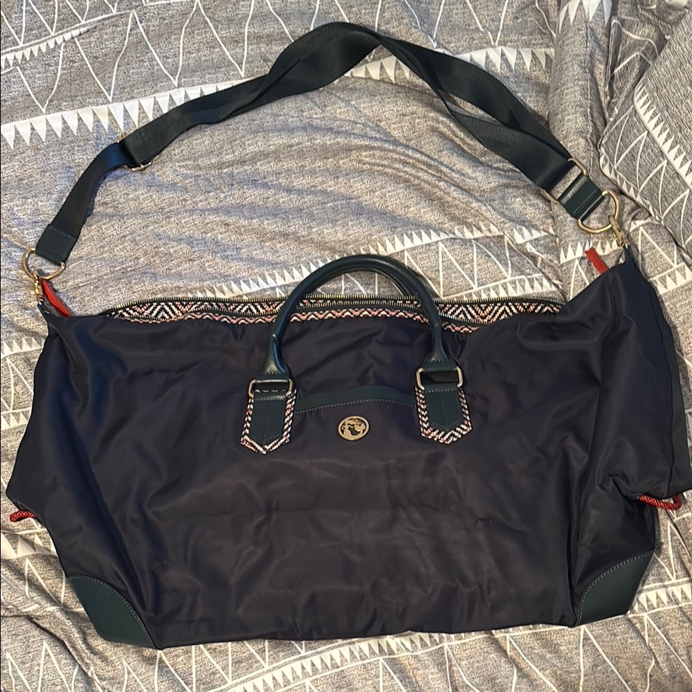 Navy and Red Large travel Bag